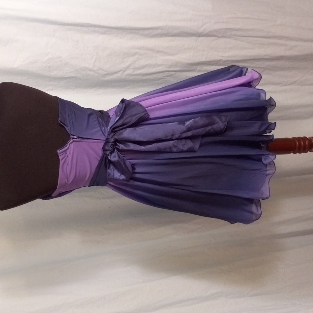 Sequin Hearts 5  Purple Beaded Strapless Mini Dress Cocktail Party Juniors - Picture 7 of 12